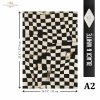 seria Black & White - Czarny & Biały, geometyczne czarno-białe wzory, cyfry, litery*  Mulberry Decoupage Paper FPA2018 Black & White Series - Black & White, geometric black and white patterns, numbers, letters* Papel para decoupage Mulberr